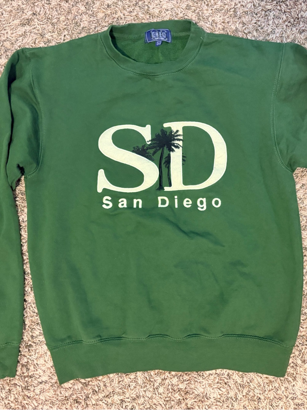 Green "SD San Diego" Crewneck Sweatshirt